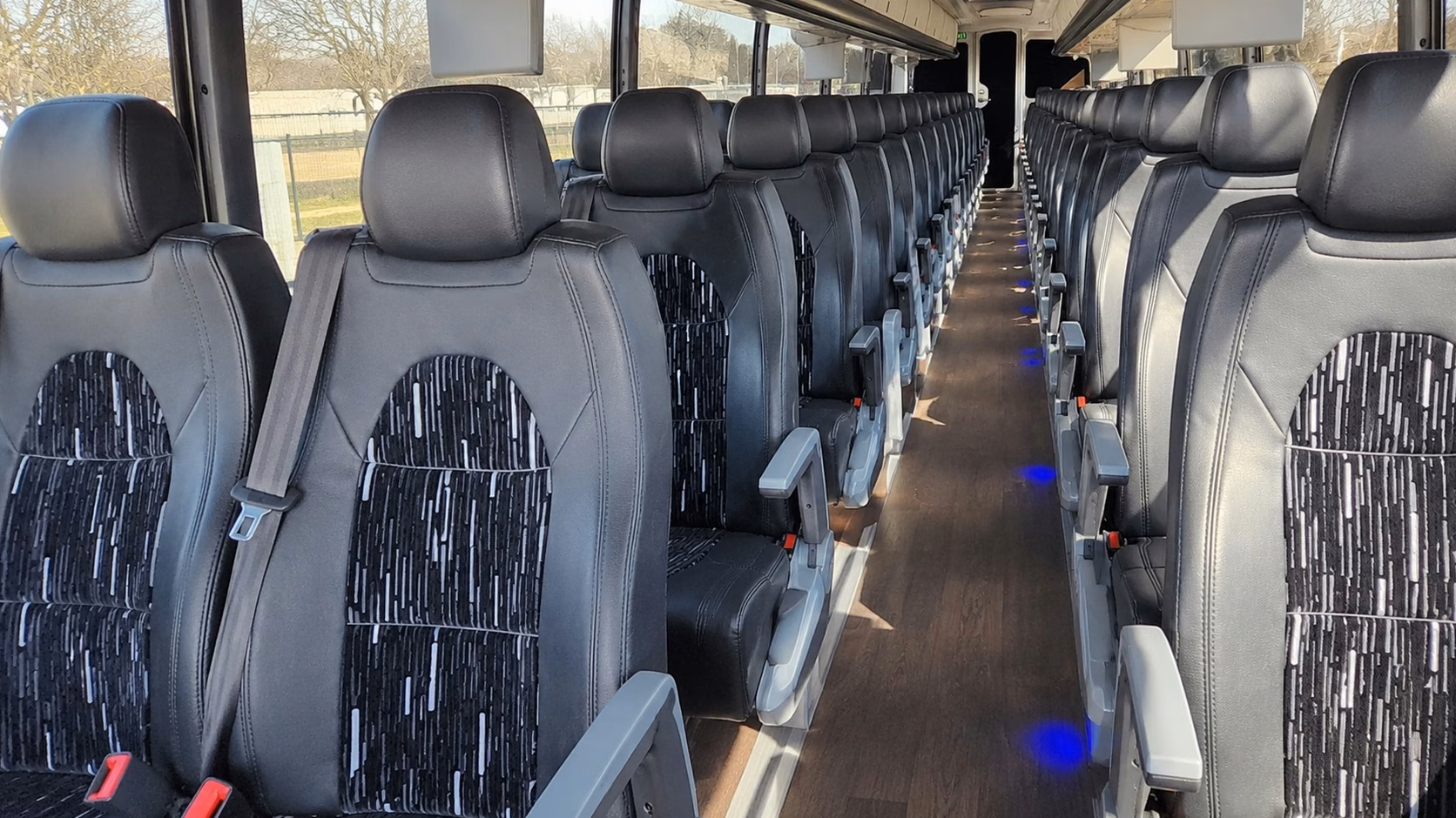st petersburg charter bus rental interior